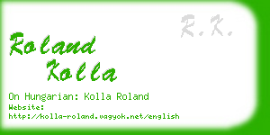 roland kolla business card